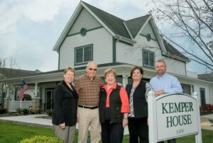 Kemper Family with Kemper House Sign 2